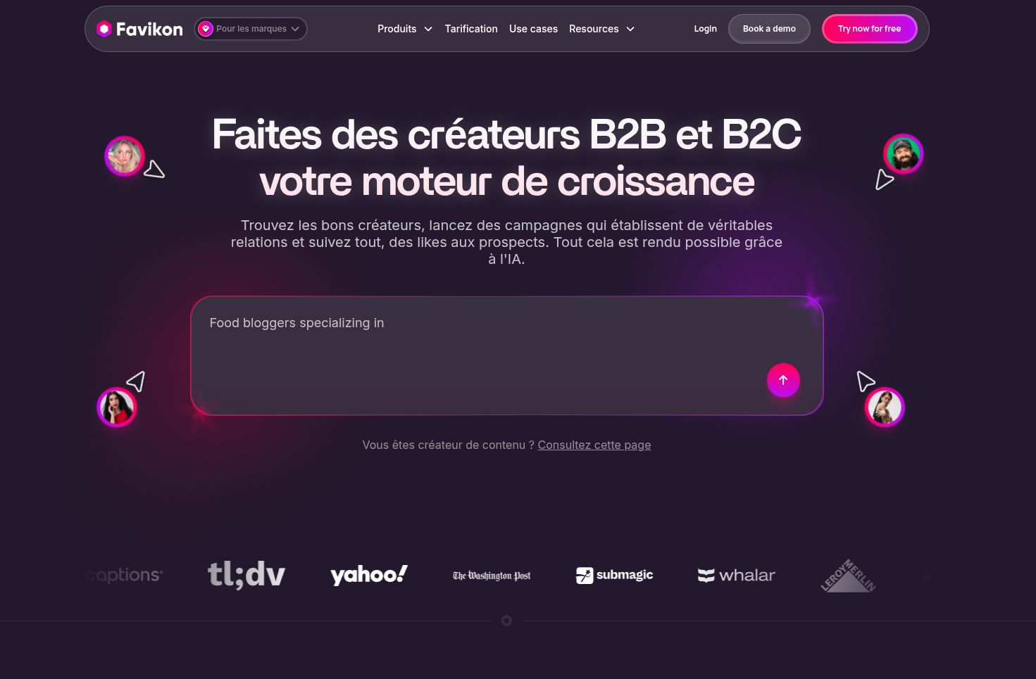 Capture d'écran de l'interface du logiciel Favikon affichant le score de qualité d'un influenceur