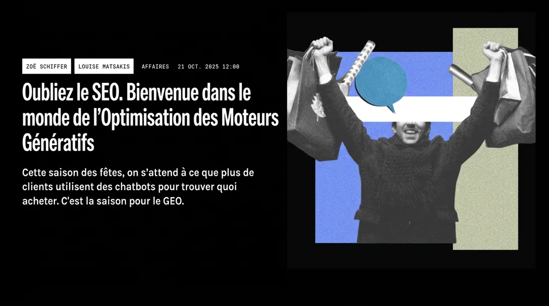 Titres dramatiques de médias sur le GEO et la fin du SEO