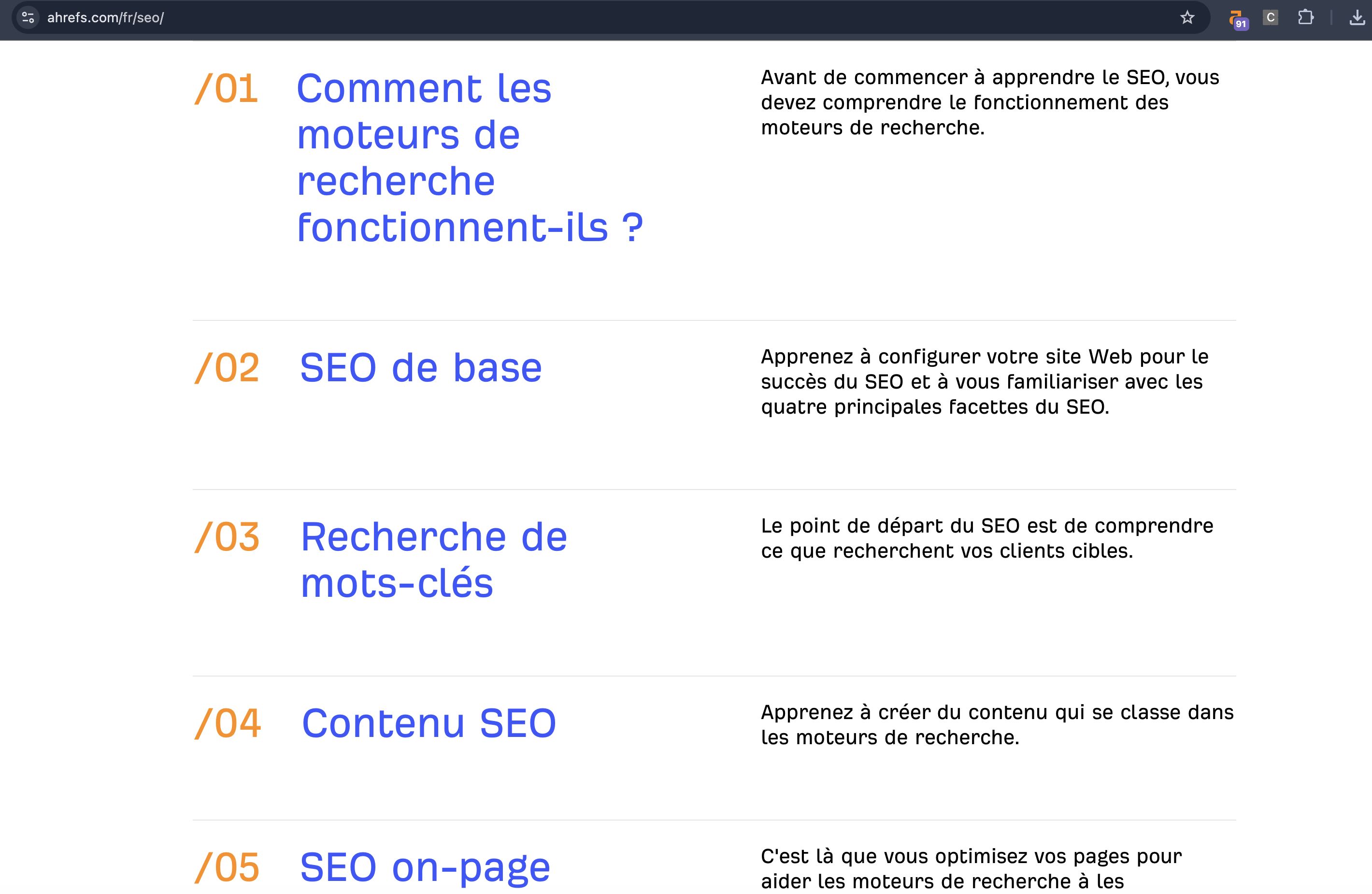 exemple-page-pilier-contenu-ahrefs-seo-guide