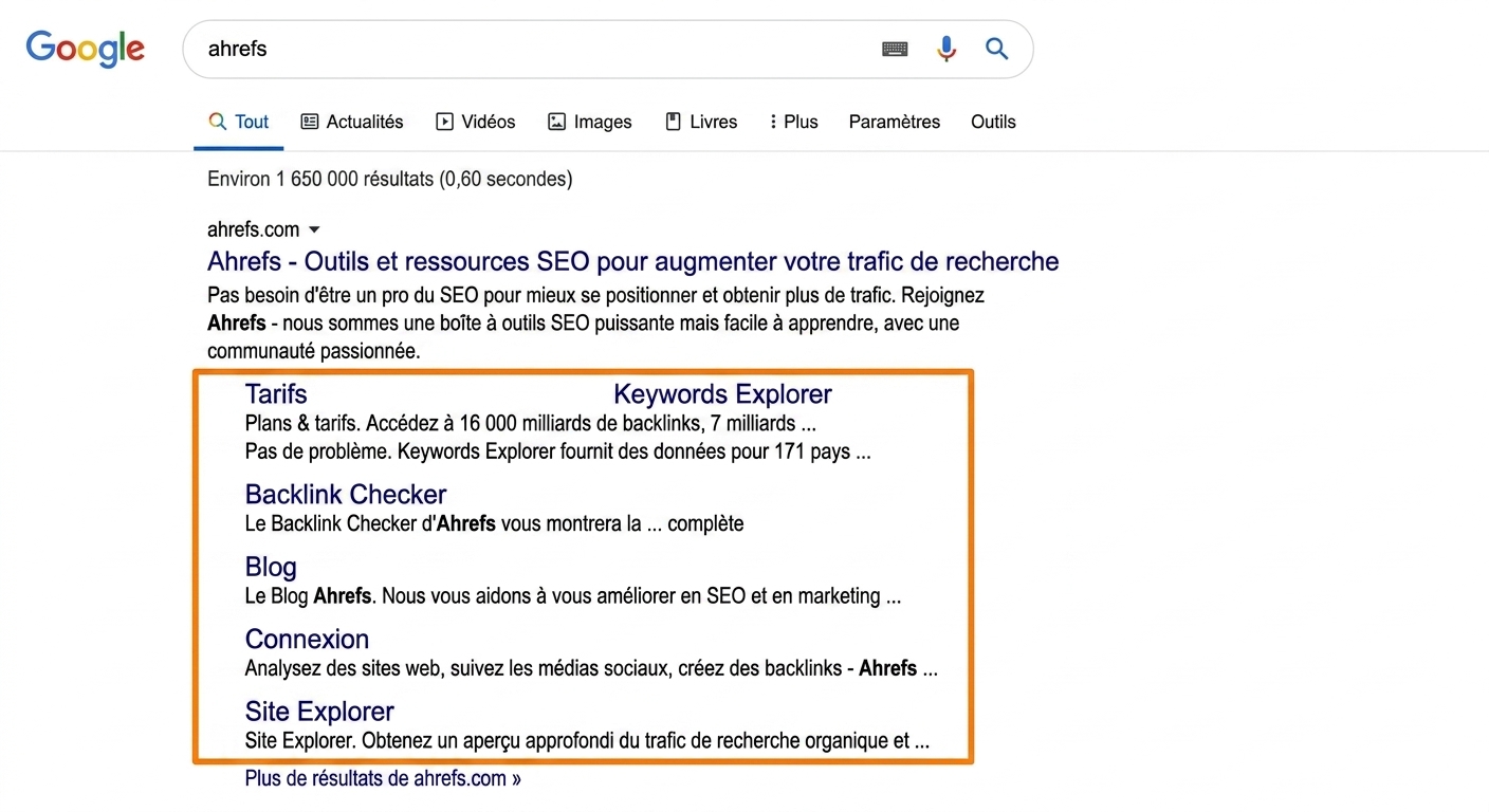 exemples-sitelinks-du-site-ahrefs-seo-serp-google