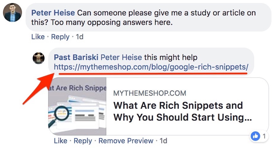 link in our facebook group