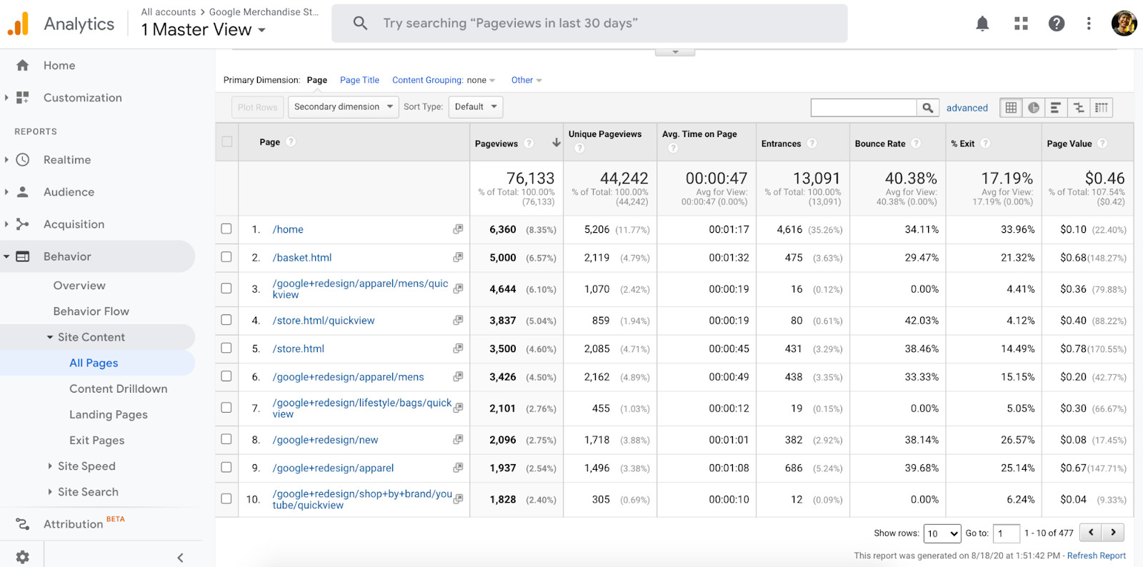 1 google analytics