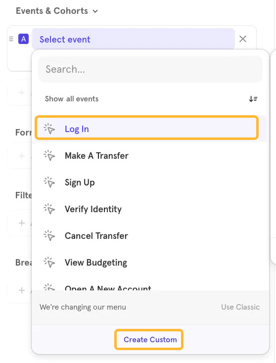 Mixpanel のダッシュボード画面
