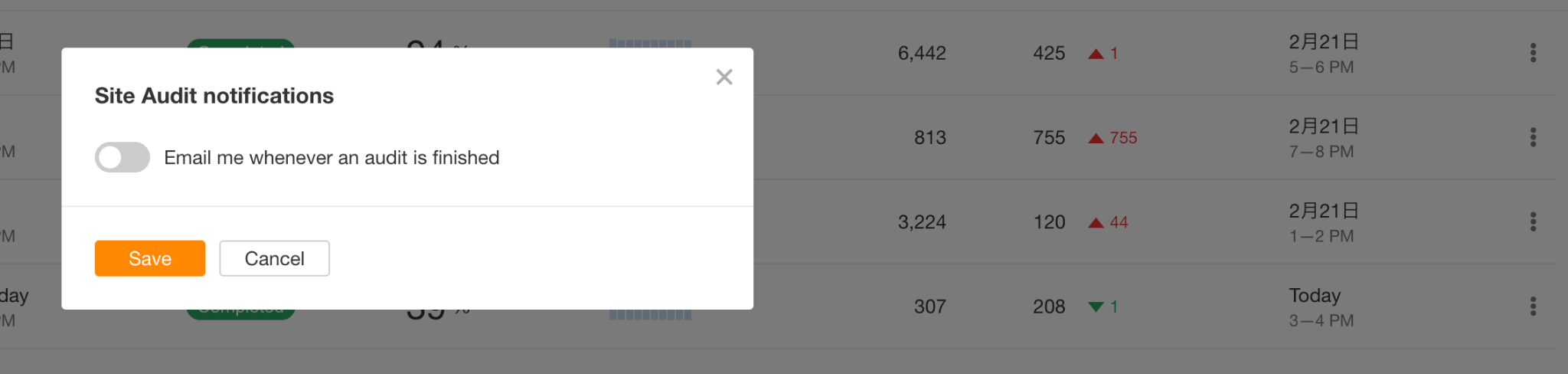 常時監査を設定すれば、いつでもメールでお知らせします！