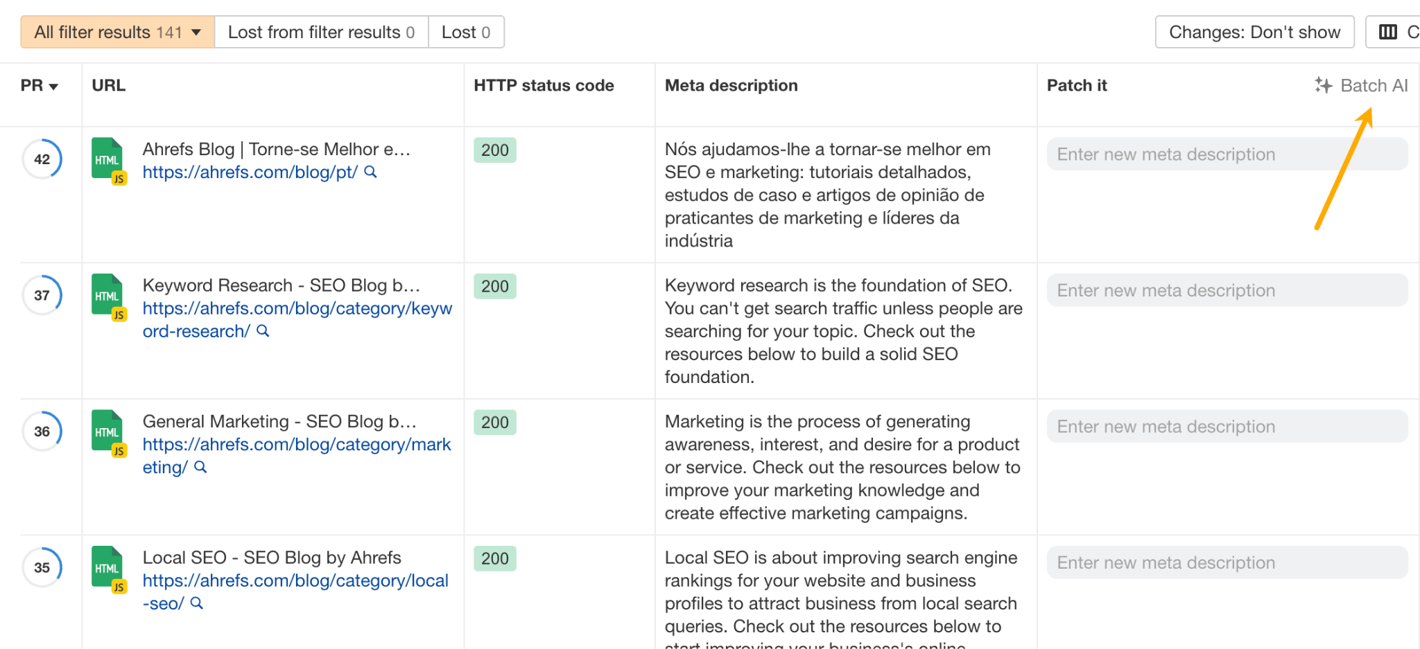 Ahrefs の AI サポートを使ったテクニカル SEO。