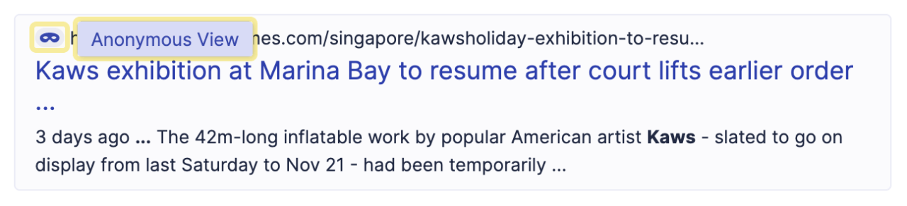 StartpageのAnonymous View機能の紹介画面
