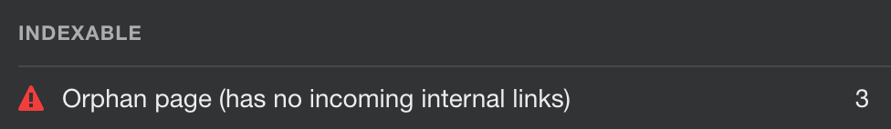 Ahrefsのサイト監査のリンクレポートのインデックス可能カテゴリ