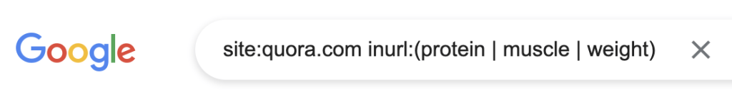 site:quora.com inurl:([topic 1] | topic 2)という検索演算子
