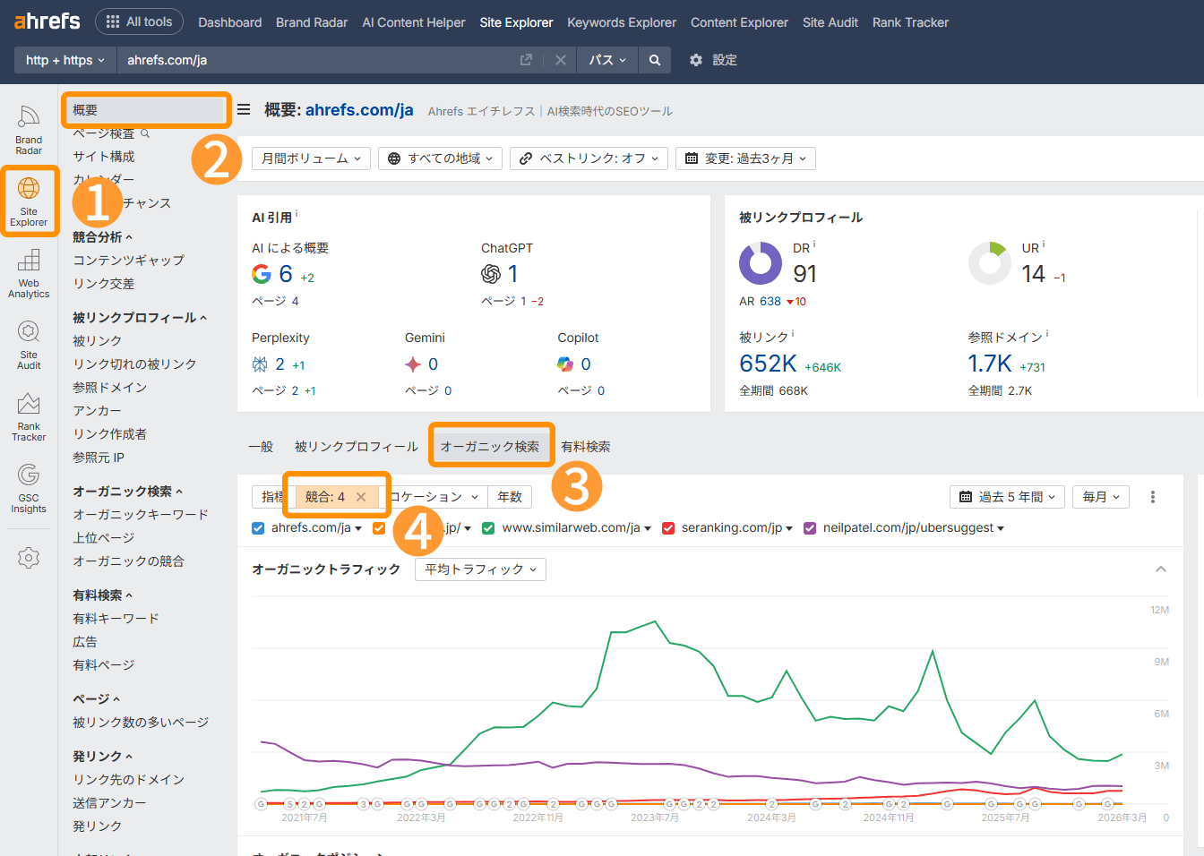 ツールの移行手順とサイトエクスプローラーの概要画面 