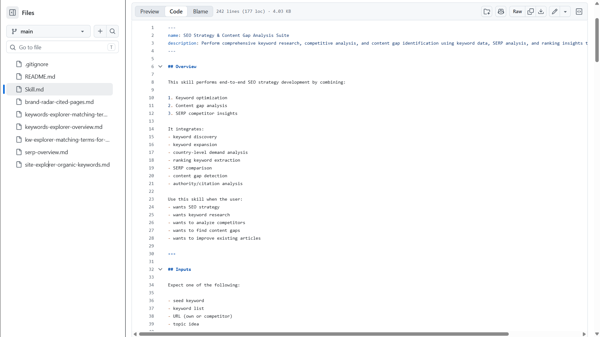 skills.md の記述例 
