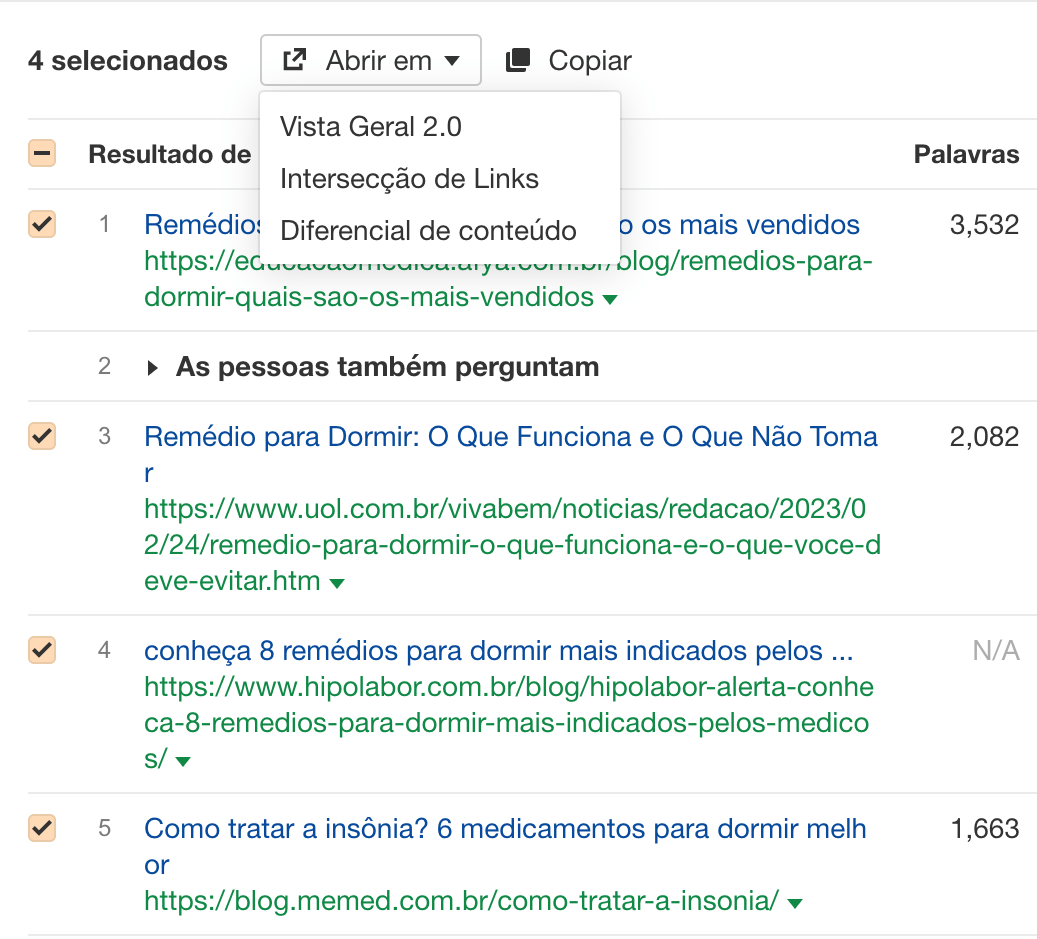 "Open in content gap" feature, via Ahrefs' Keywords Explorer
