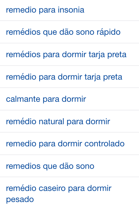 Content Gap report results

