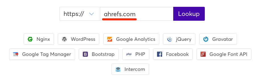 wappalyzer technologies ahrefs