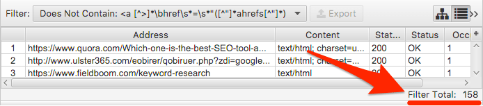 screaming frog unlinked mentions