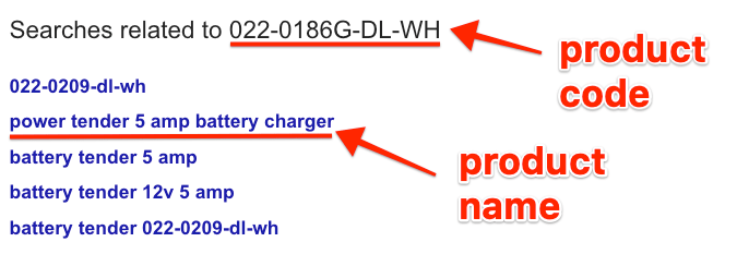 google product number context
