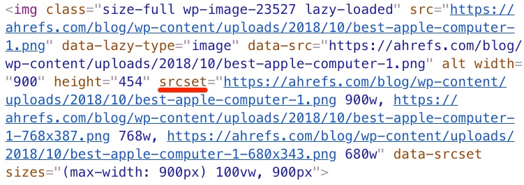 srcset ahrefs