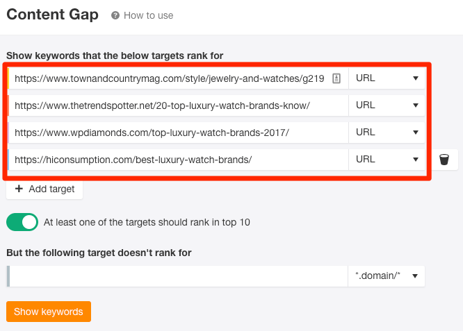 content gap ahrefs