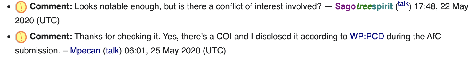 35 coi notifications