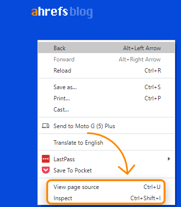 2 view source inspect element