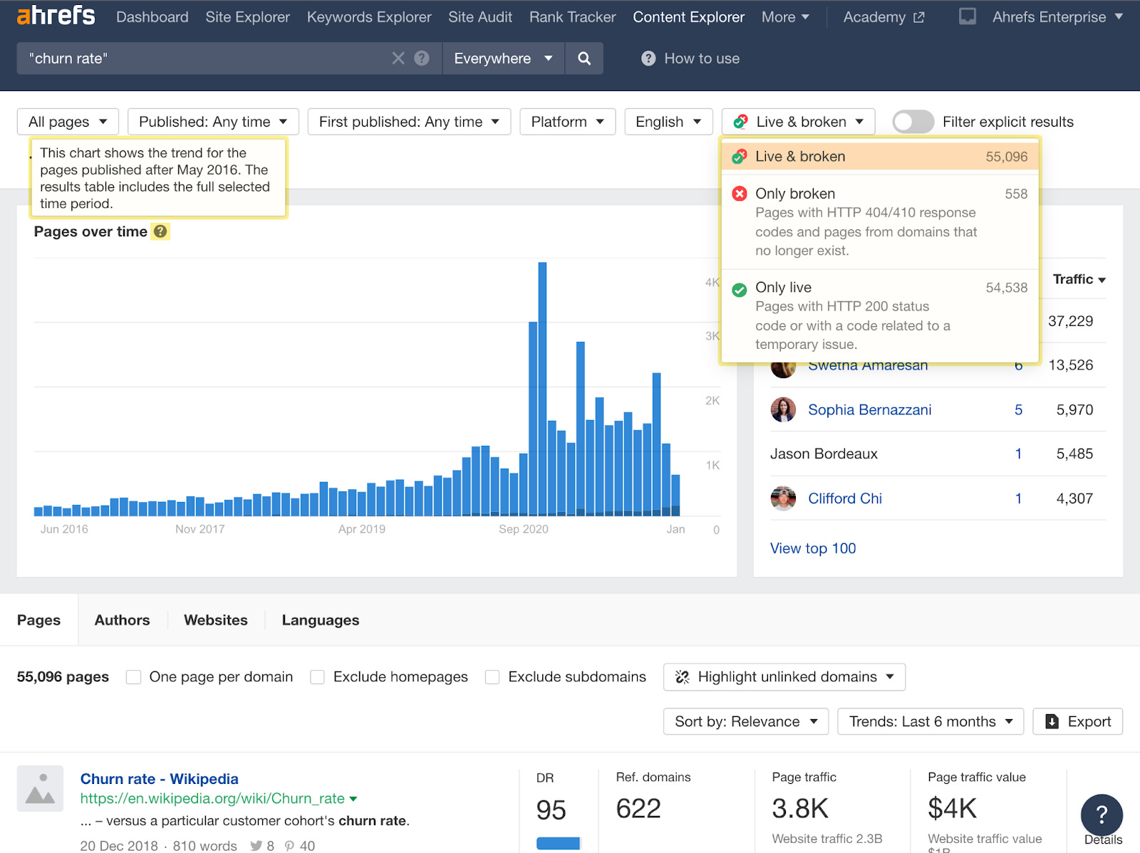 Tooltips in Content Explorer