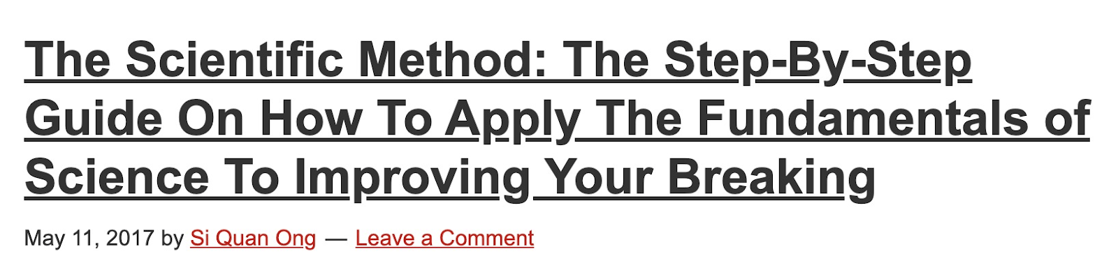 Title of SQ's article about breakdancing