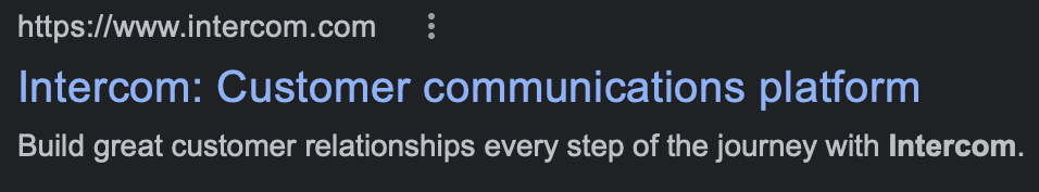 Excerpt of a Google SERP