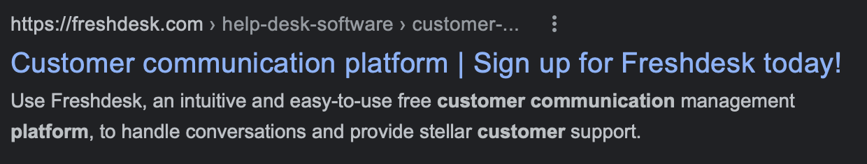 Excerpt of a Google SERP