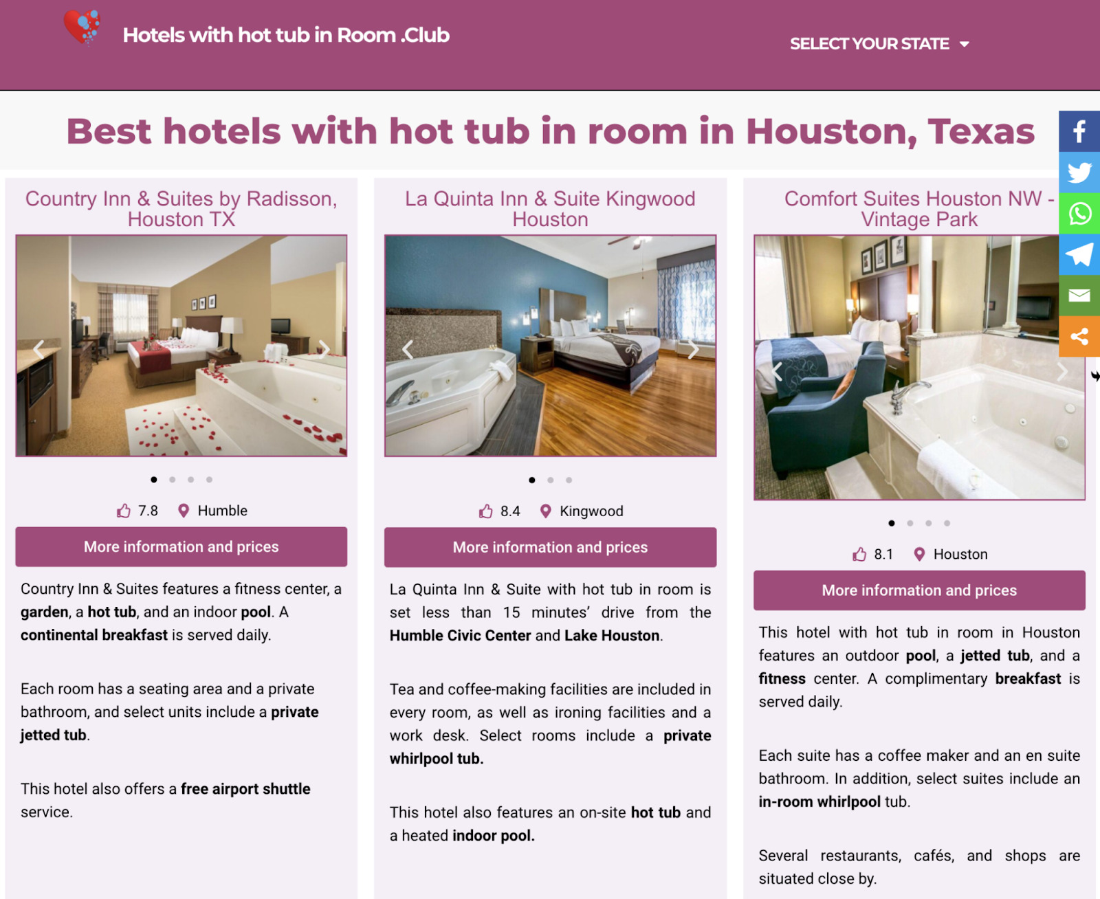 One of the current players in the hotels with jacuzzis niche.