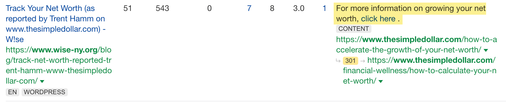 Example of a "deep link" where the reason for linking is clear