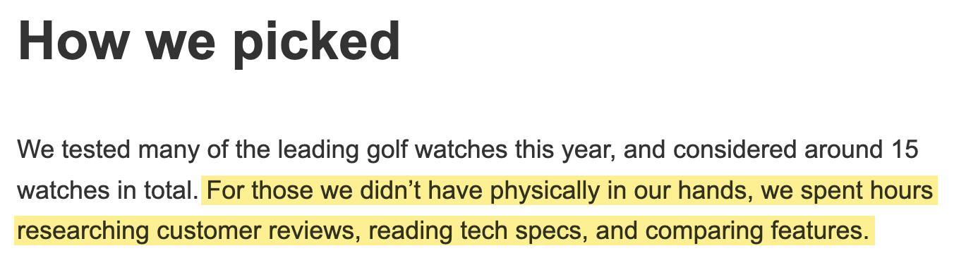 Excerpt from a top-ranking affiliate post.