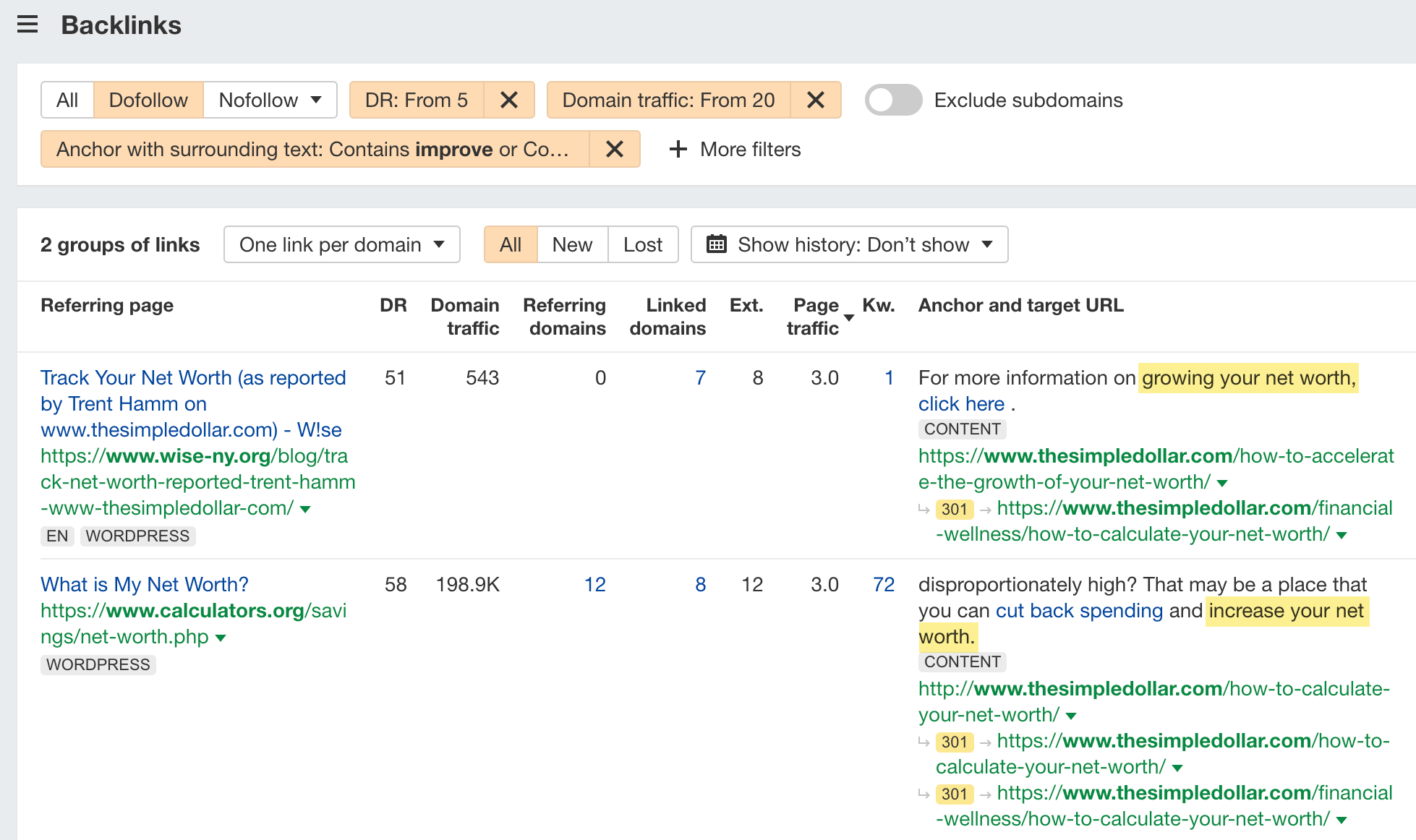 Looking for others linking for similar reasons