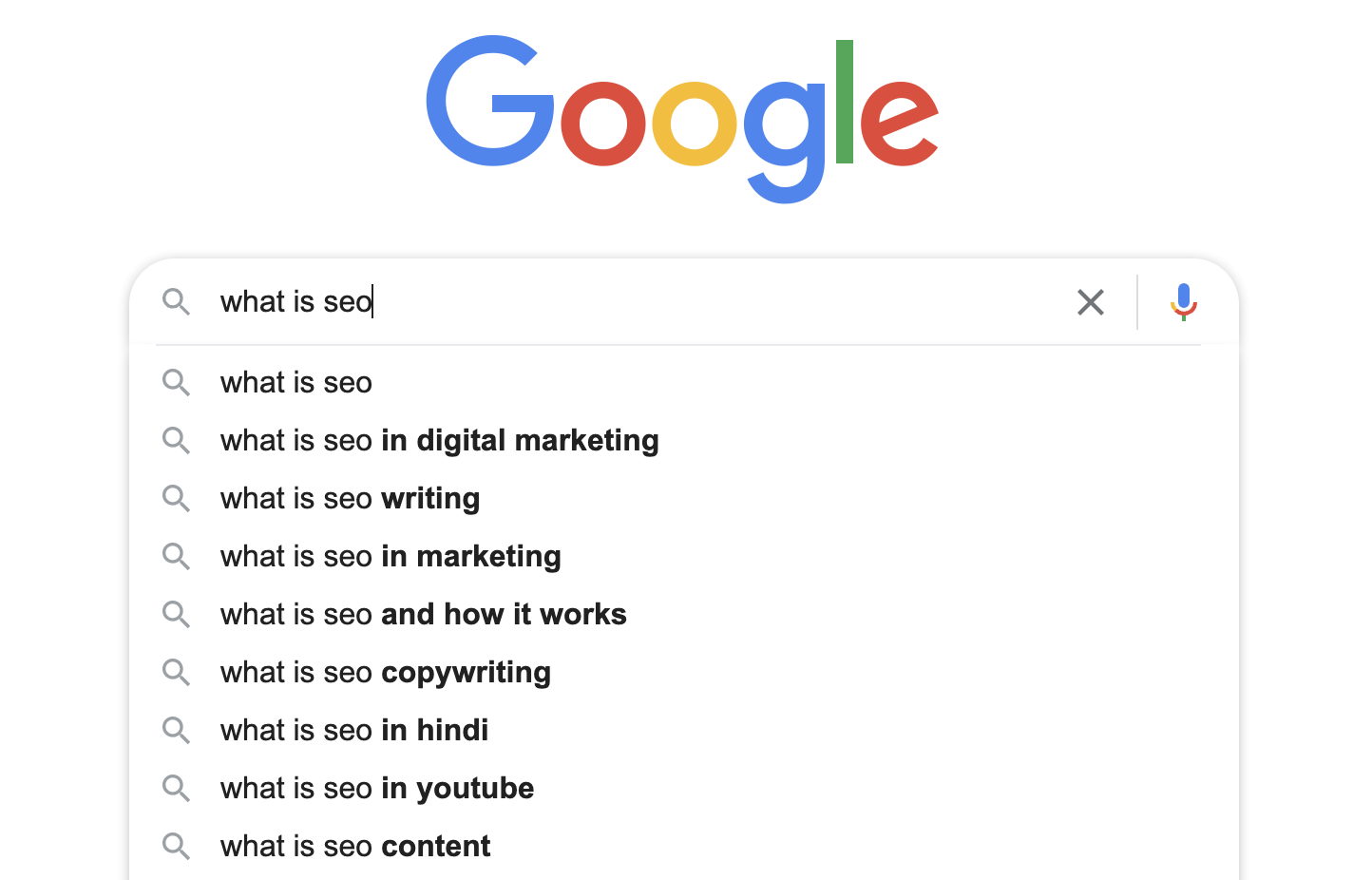Informational query example with modifier words