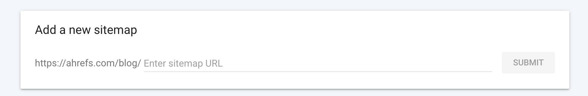 submitting a sitemap