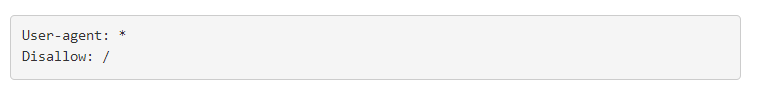 Disallowing search engines via robots.txt