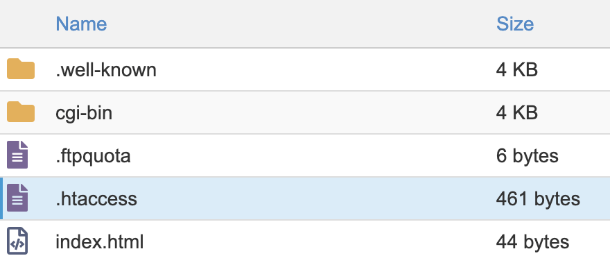1 root directory .htaccess