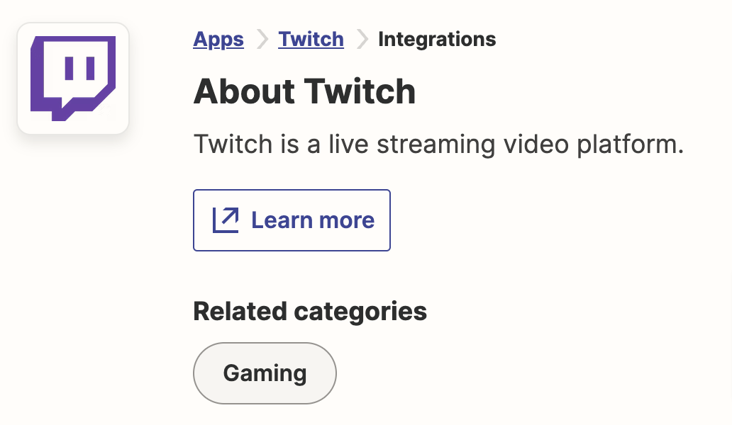 App profile after the change