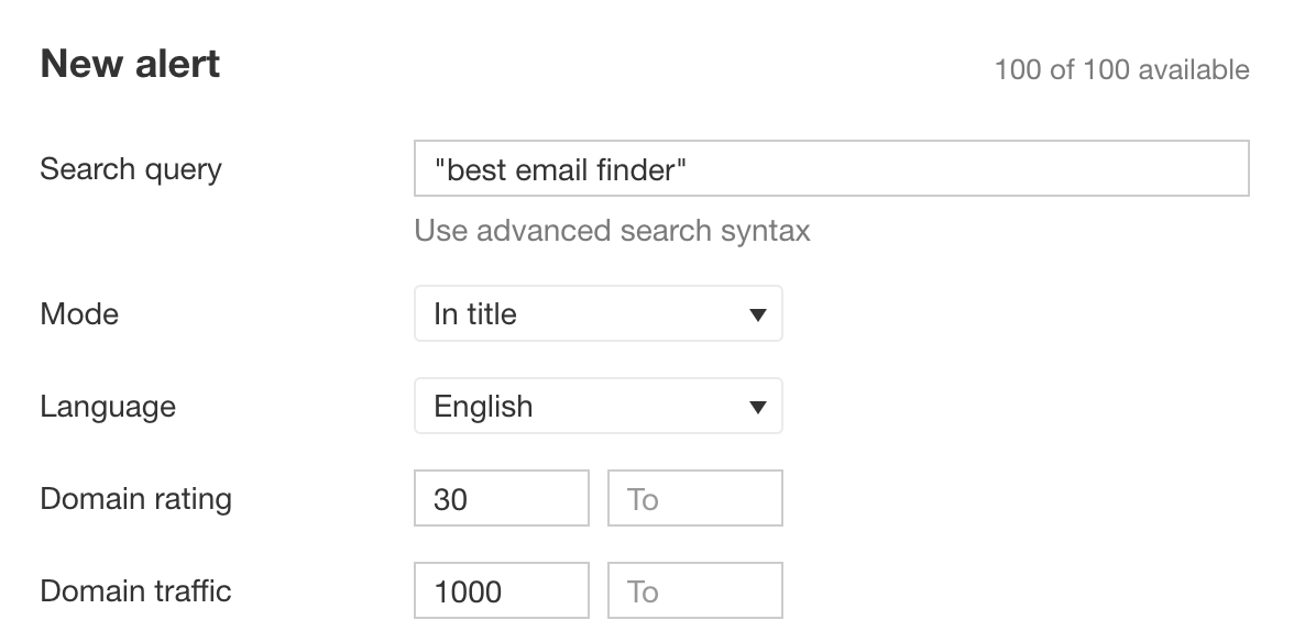 Using Ahrefs Alerts to stay in the loop about newly published listicles
