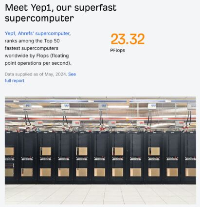 Ahrefs has the 34th fastest supercomputer in the world