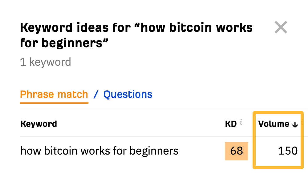利用 Ahrefs Keyword Generator（关键词生成器）来获取搜索量 