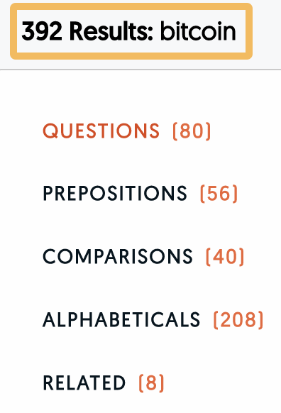 392 个 bitcoin 相关的关键词建议
