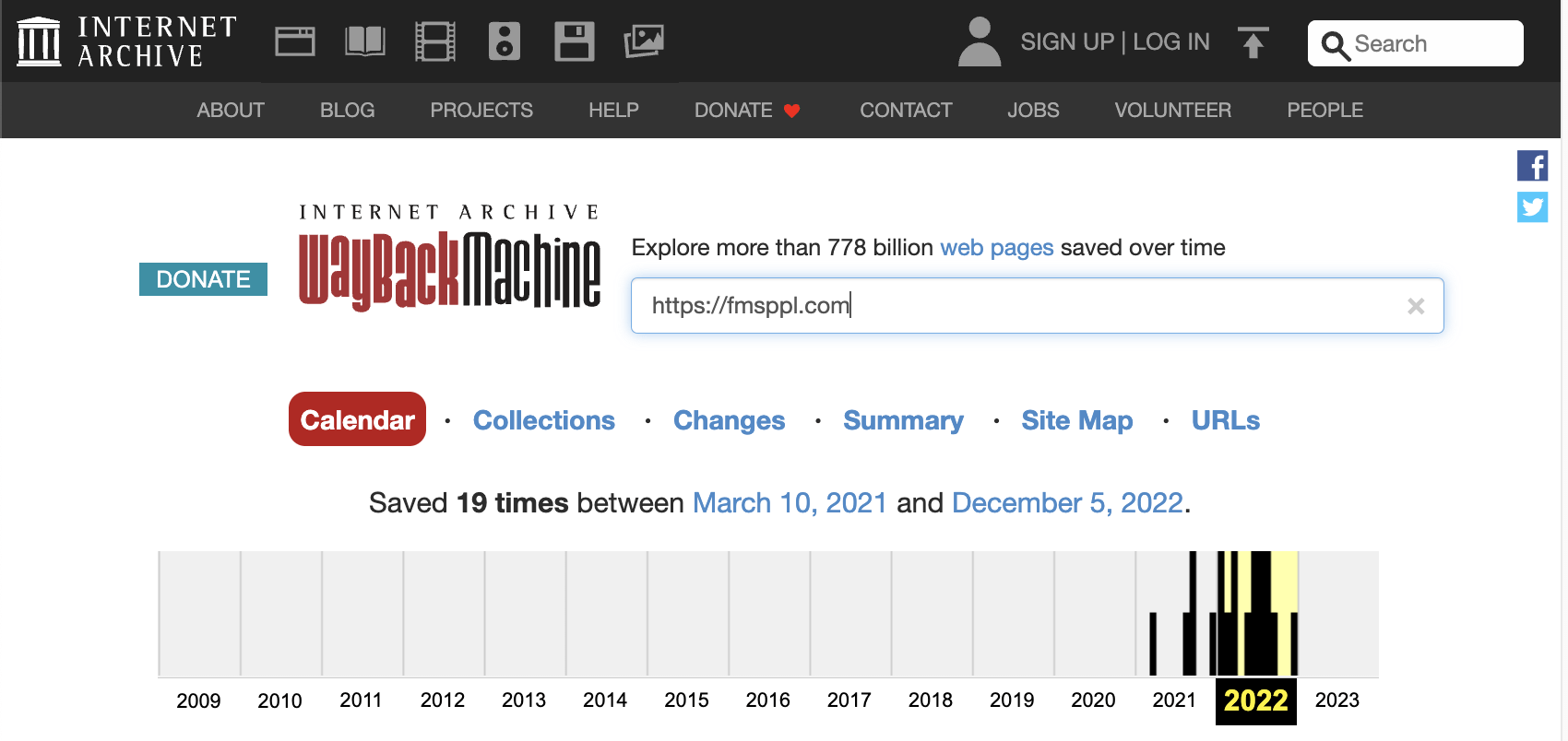 Fmsppl history, via Wayback Machine
