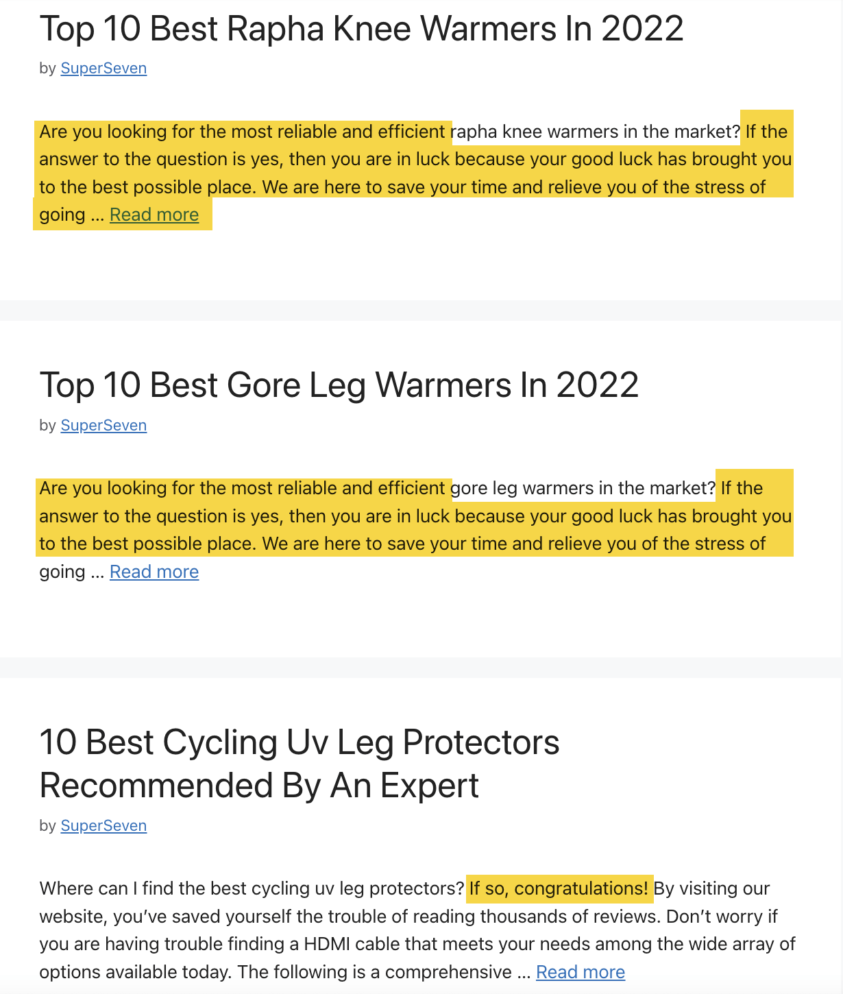 Content built at scale, via CH blog