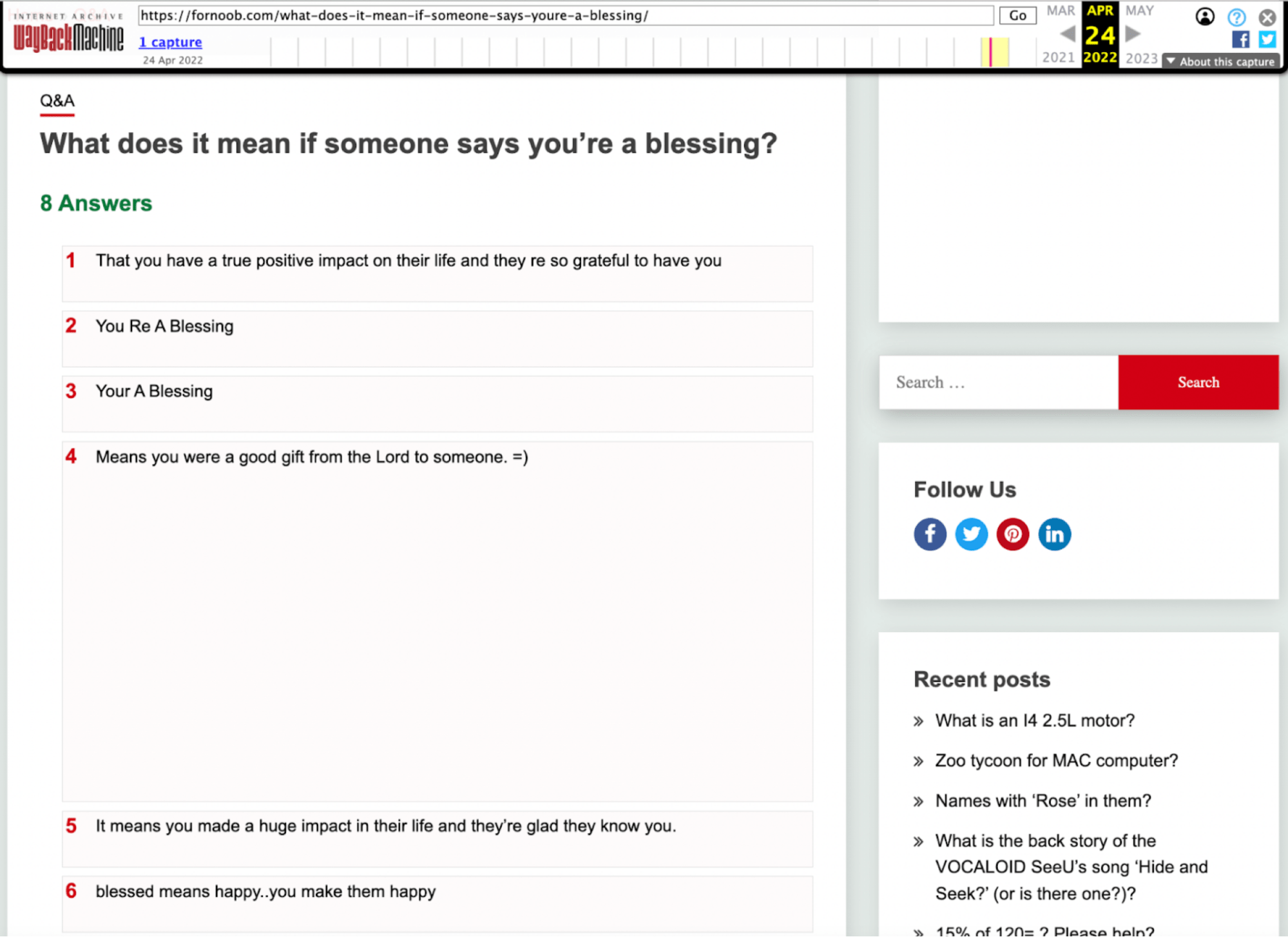 For Noob low-quality content, via Wayback Machine
