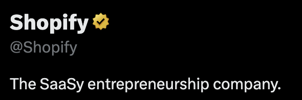 Shopify's bio takes a fun approach