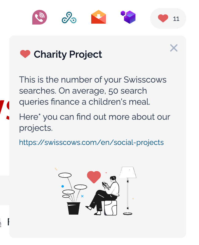 Swisscows search queries counter