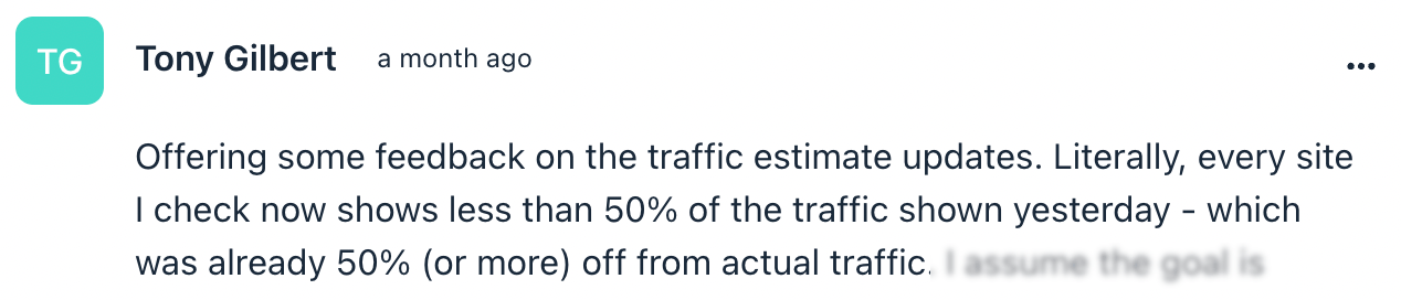 Feedback from a community member on our recent keyword database update