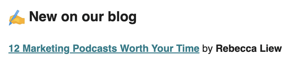 Using the "pull" strategy in our newsletter