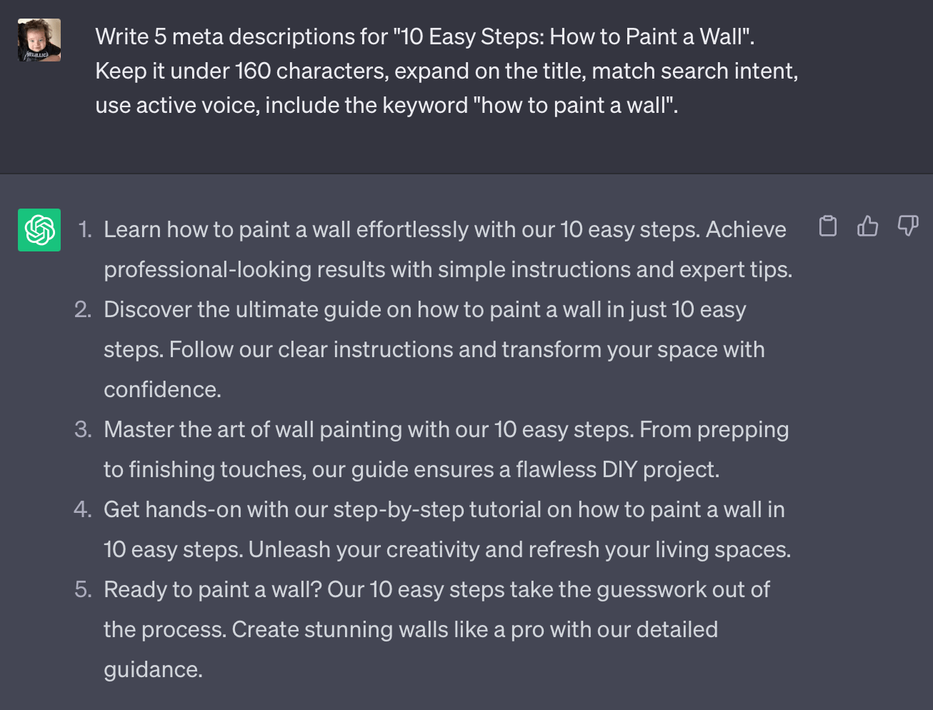 使用ChatGPT生成元描述的创意