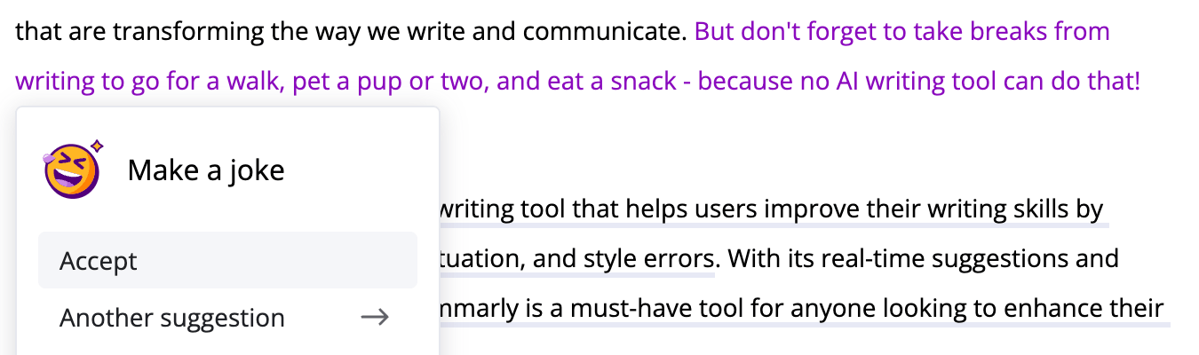 Wordtune 版的笑话
