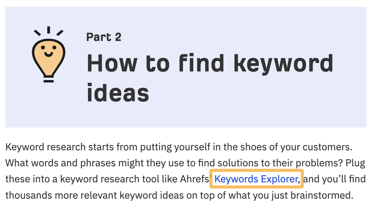 Contextual link example on Ahrefs' blog